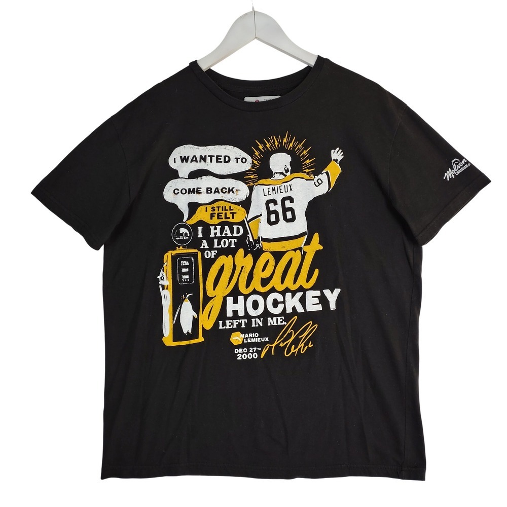 Molson Canadian Mario Lemieux Pittsburgh Penguins Comeback T-Shirt Mens Large L